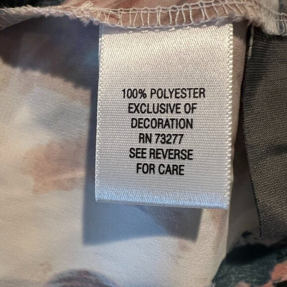 Simply Vera Vera Wang Watercolor Floral Asymmetrical Dress, Size Large - Picture 16 of 16